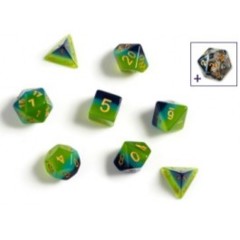 Sirius Dice: Green, Blue, Translucent
